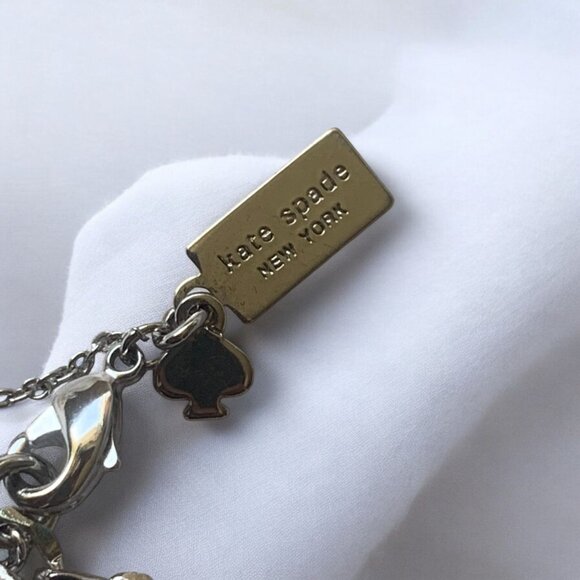 Kate Spade New York Silver Key To My Heart Charm Bracelet Adjustable Chain 8.5" - Picture 5 of 8